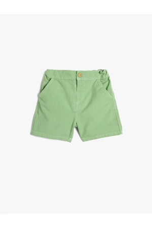 Koton The Shorts Waist Elasticated Basic. Cotton With Pocket.