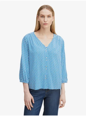 Blue Women Patterned Blouse Tom Tailor - Women