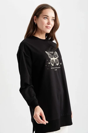 DEFACTO Regular Fit Crew Neck Sweatshirt Tunic