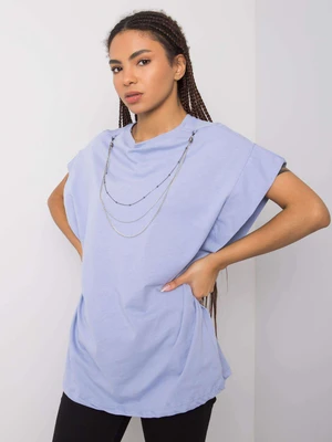 Blue T-shirt with necklace Arianna RUE PARIS