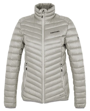 Women's light insulation down jacket Hannah AYLA light gray stripe