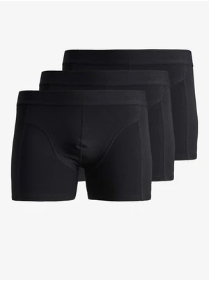 Sada troch čiernych boxerok Jack & Jones