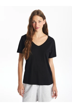 LC Waikiki V-Neck Plain Short Sleeve Women's T-Shirt