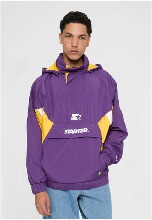 Men's Starter Windbreaker Purple/Yellow/White