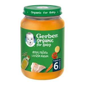 Gerber mrkev a rajčata s krůtím masem 190 g