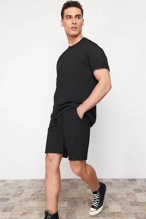 Trendyol Black Regular Cut Shorts & Bermuda