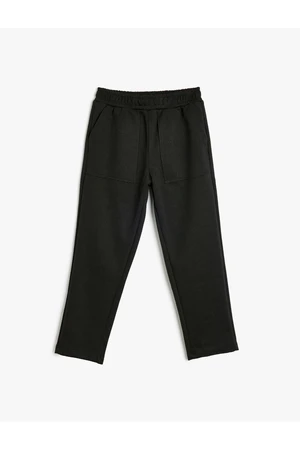 Koton Basic Sweatpants with Pocket Detail and Elastic Waist