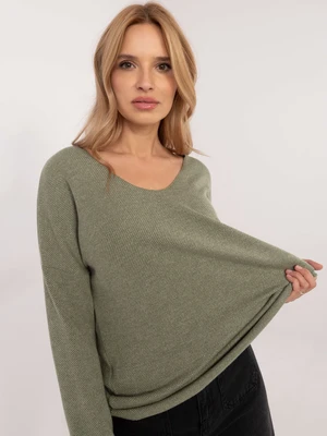 Khaki women's oversize sweater