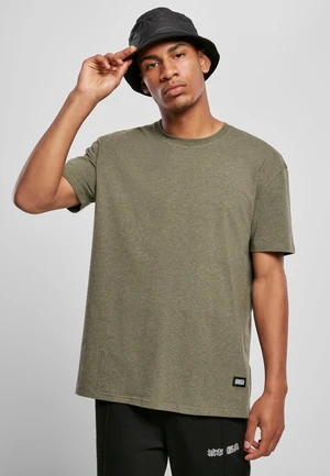 Oversize Melange Tee dark green melange