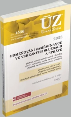 ÚZ 1536 Odměňování zaměstnanců ve veřejných službách a správě