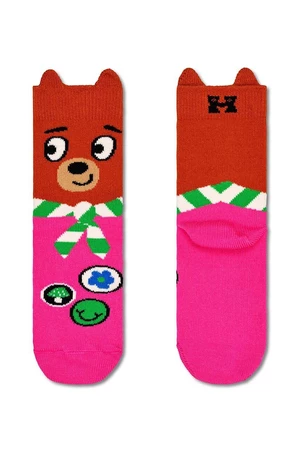 Detské ponožky Happy Socks Bear Scout Sock fialová farba
