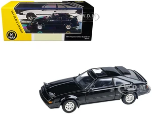 1984 Toyota Celica Supra XX Black with Sunroof 1/64 Diecast Model Car by Paragon Models