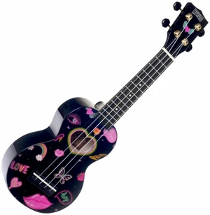 Mahalo Heart Heart Black Ukelele soprano