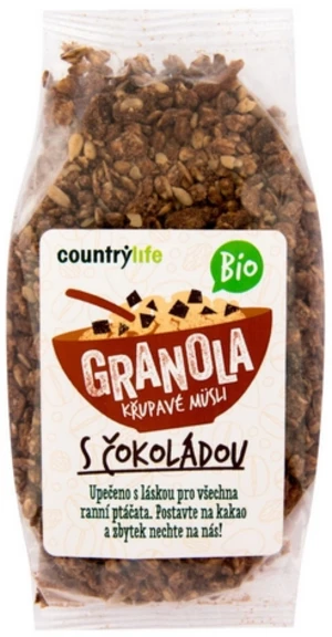 COUNTRY LIFE Granola Křupavé müsli s čokoládou BIO 350 g