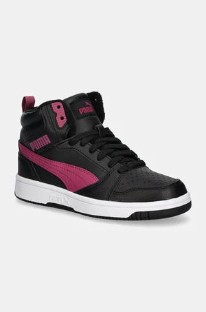 Dětské sneakers boty Puma Rebound V6 Mid WTR černá barva, 394685