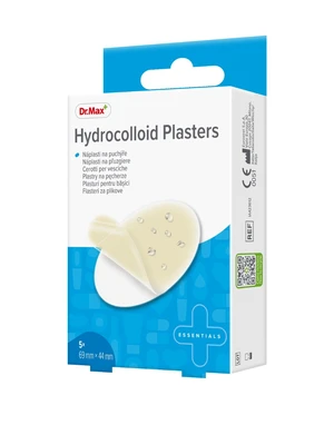 Dr. Max Hydrocolloid Plasters 69 x 44 mm náplasti na puchýře 5 ks