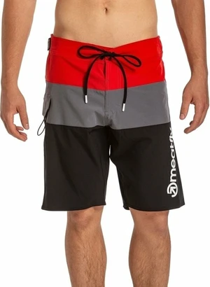 Meatfly Mitch Boardshorts 21'' Red Stripes S Pánské plavky