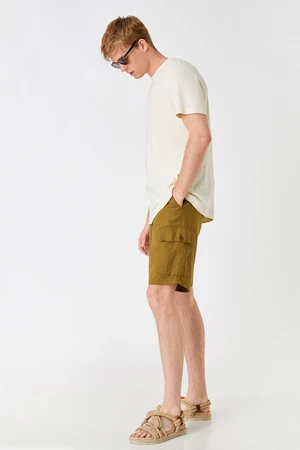 Koton Linen Mix Cargo Chino Shorts