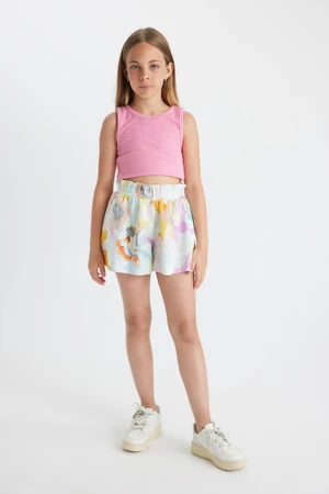 DEFACTO Girl's Cotton Patterned Shorts