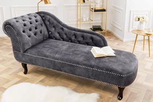 Chesterfield leňoška ZETHOS Dekorhome Šedá