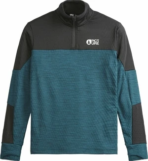 Picture Lokka Grid 1/4 Fleece Deep Water XL Sudadera con capucha para exteriores