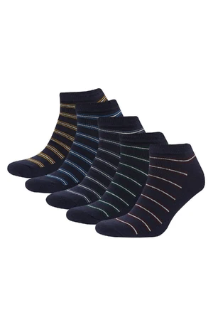 DEFACTO Men's 5-Pack Cotton Ankle Socks