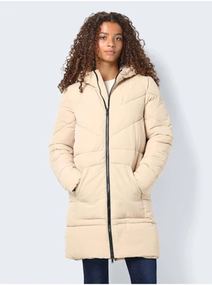 Beige Ladies Quilted Coat Noisy May Dalcon - Women