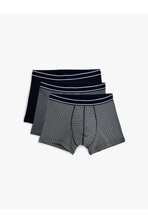 Koton 3-Piece Boxer Set Patterned Cotton