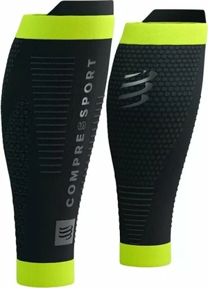 Compressport R2 3.0 Flash Black/Fluo Yellow T1 Borjútakarók futóknak