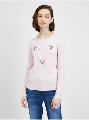 Light pink Ladies Sweatshirt Guess Ines - Women