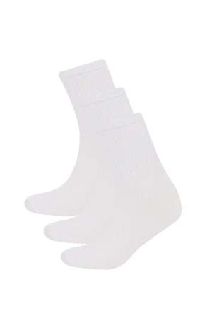 DEFACTO Men's 3-Pack Cotton Ankle Socks