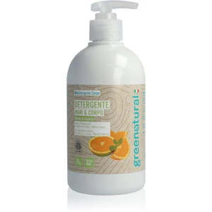 Greenatural Liquid Soap tekuté mydlo na ruky a telo Mint and Orange 500 ml