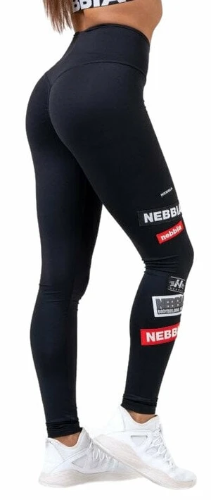 Nebbia High Waist Labels Leggings Black S Fitness nadrág