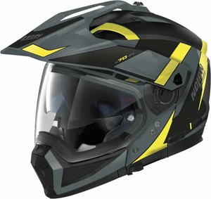 Nolan N70-2 X Skyfall N-Com Slate Grey Yellow/Black 2XL Bukósisak