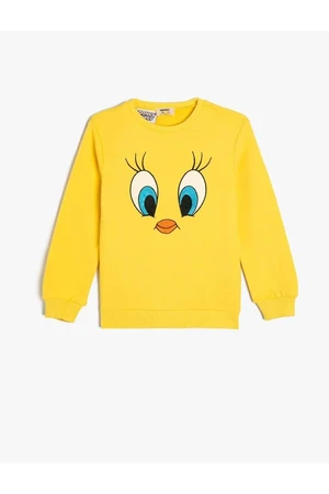 Koton Tweety Sweatshirt Licensed Crew Neck Cotton