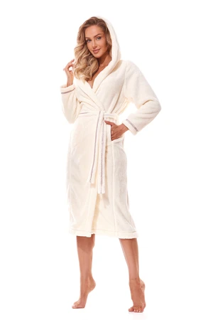 Soft long bathrobe 2322 Ecru Ecru