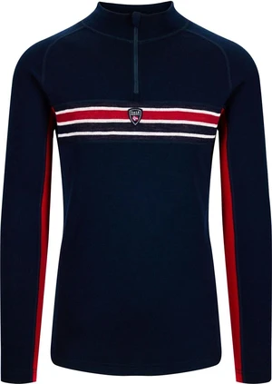 Dale of Norway Aksla Mens Half Zip Baselayer Navy/Red/Off White XL Jersey Camiseta de esquí / Sudadera con capucha