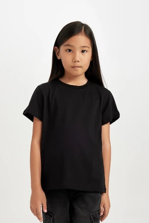 DEFACTO Girls Regular Fit Crew Neck Short Sleeve T-Shirt