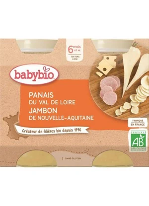 BABYBIO menu paštrnák šunka gruyére 2 x 200 g