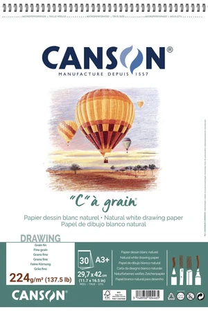 Canson Sp Càgrain A3 224 g White Carnet de croquis