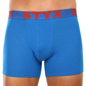 Men's boxers Styx long sports rubber blue