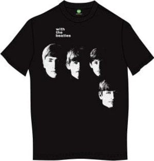 The Beatles Camiseta de manga corta Vintage With The Beatles Unisex Black XL