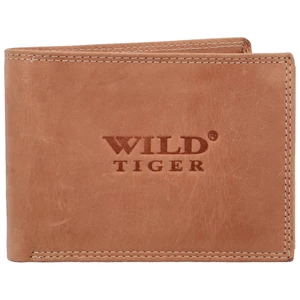 Pánská kožená peněženka světle hnědá - Wild Tiger Leonard