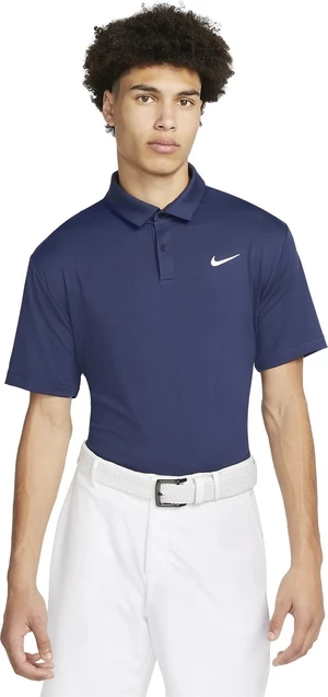 Nike Dri-Fit Tour Mens Solid Golf Polo Midnight Navy/White M Polo-Shirt