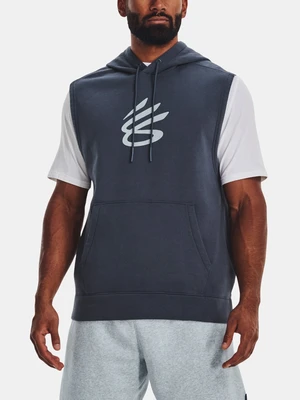 Under Armour Mikina Curry Fleece SLVLS Hoodie-GRY - Pánské