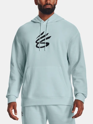 Under Armour Mikina Curry Big Splash PO Hoodie-BLU - Pánské