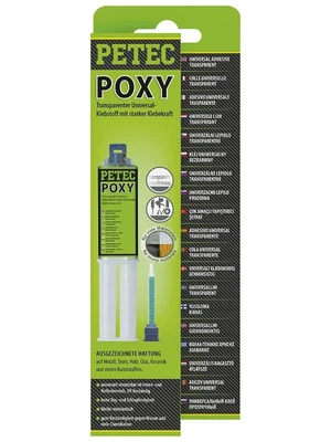 Dvoukomponentní lepidlo epoxypryskyřičné, na kovy a plasty, 24 ml - Petec