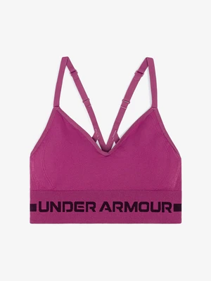 Under Armour Women's Sports Bra Seamless Low Long Bra Pink, LG