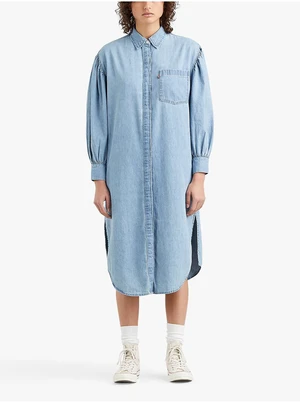 Levi&#39;s Light Blue Levi&#39;s® Osteria Du Denim Shirt Midi Dress - Women&#39;s