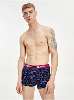 Tmavomodré pánske vzorované boxerky Tommy Hilfiger Underwear